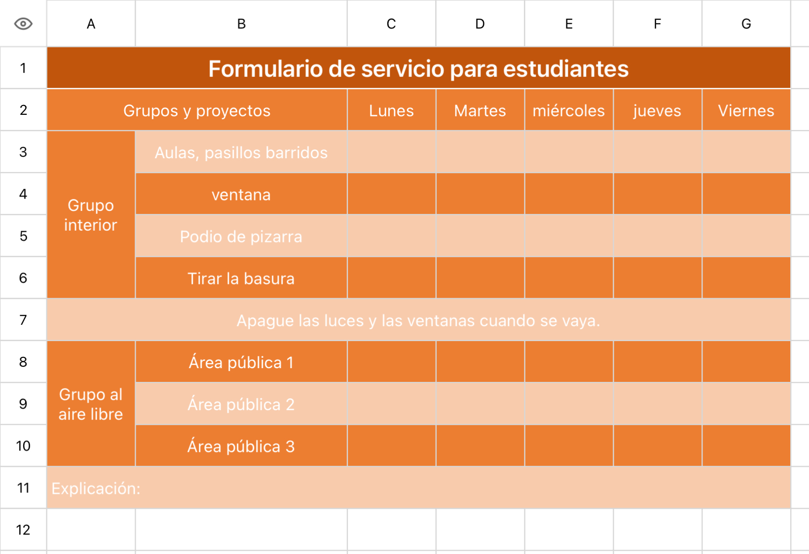 Formulario de servicio para estudiantes 1